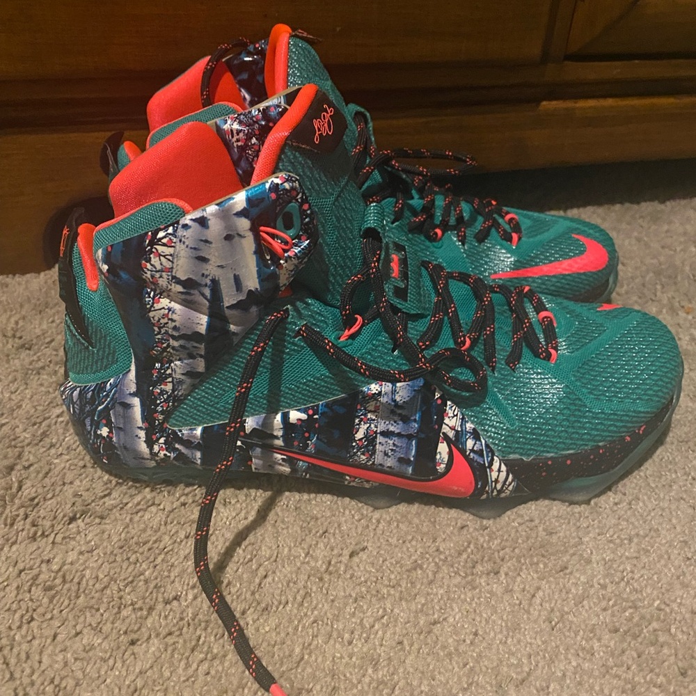 Lebron 12 Christmas Akron birch shoes nike